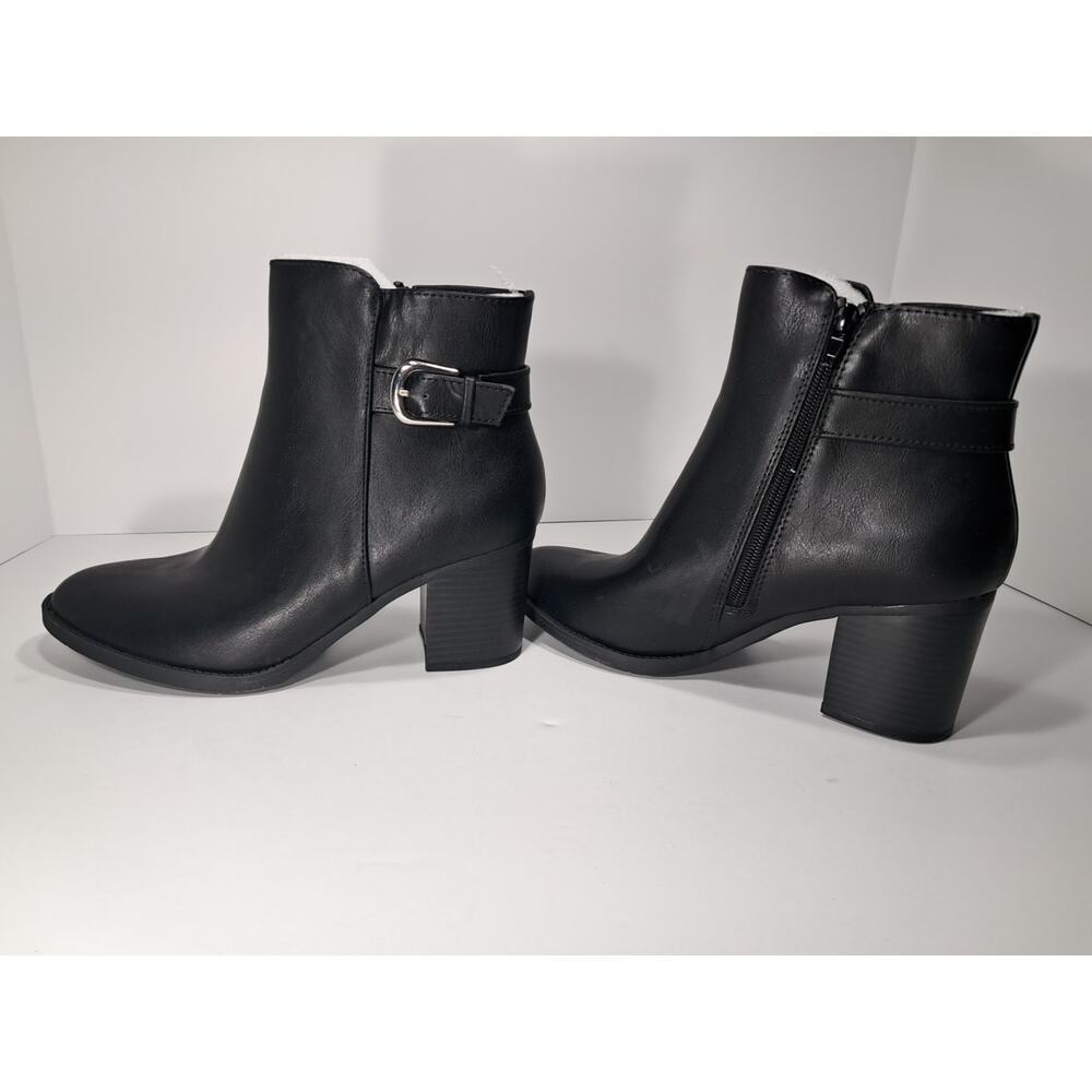 Style & Co Harlem MP Black Zip Ankle Booties Women’s 8.5M
